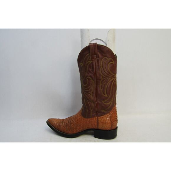 Goss Mens Size 6 D Brown Leather Snake Skin Western Cowboy Boots main image 8